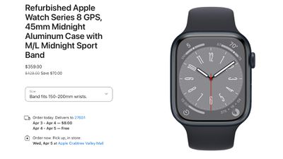 apple watch series 8 refurb